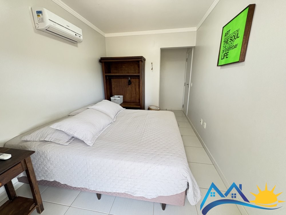 Apartamento com 2 quartos e ar na praia de Marisca